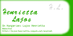 henrietta lajos business card